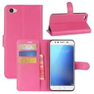 For Vivo  X9s Litchi Texture Horizontal Flip Leather Case with Holder & Card Slots & Wallet (Magenta) - 1