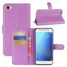 For Vivo  X9s Litchi Texture Horizontal Flip Leather Case with Holder & Card Slots & Wallet (Purple) - 1