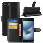 For Asus Zenfone 4 Max (ZC520KL) Litchi Texture Horizontal Flip Leather Case with Holder & Card Slots & Wallet (Black) - 1