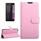 For Sony Xperia E5 Litchi Texture Horizontal Flip Leather Case with Magnetic Buckle & Holder & Card Slots & Wallet(Pink) - 1