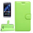 For BLU Energy X Litchi Texture Horizontal Flip Leather Case with Magnetic Buckle & Holder & Card Slots & Wallet(Green) - 1