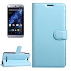 For BLU Energy X Litchi Texture Horizontal Flip Leather Case with Magnetic Buckle & Holder & Card Slots & Wallet(Blue) - 1