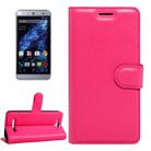 For BLU Energy X Litchi Texture Horizontal Flip Leather Case with Magnetic Buckle & Holder & Card Slots & Wallet(Magenta) - 1