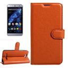 For BLU Energy X Litchi Texture Horizontal Flip Leather Case with Magnetic Buckle & Holder & Card Slots & Wallet(Brown) - 1