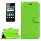 For Huawei  Y6 Pro Crazy Horse Texture Horizontal Flip Leather Case with Magnetic Buckle & Holder & Card Slots & Wallet & Photo Frame(Green) - 1