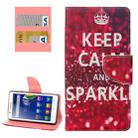 For Lenovo A536 KEEP CALM and SPARKLE Words Pattern Horizontal Flip Leather Case with Holder & Card Slots & Wallet - 1