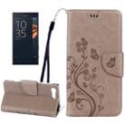 For Sony Xperia X Compact Butterflies Love Flowers Embossing Horizontal Flip Leather Case with Holder & Card Slots & Wallet & Lanyard(Light Brown) - 1