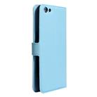 For OPPO  R9s Plus Litchi Texture Horizontal Flip Leather Case with Magnetic Buckle & Holder & Card Slots & Wallet(Blue) - 3