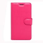 For OPPO  R9s Plus Litchi Texture Horizontal Flip Leather Case with Magnetic Buckle & Holder & Card Slots & Wallet(Magenta) - 2