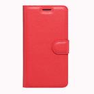 For OPPO  R9s Plus Litchi Texture Horizontal Flip Leather Case with Magnetic Buckle & Holder & Card Slots & Wallet(Red) - 2