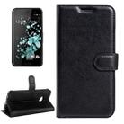 For HTC U Play Litchi Texture Horizontal Flip Leather Case with Magnetic Buckle & Holder & Card Slots & Wallet (Black) - 1
