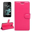 For HTC U Play Litchi Texture Horizontal Flip Leather Case with Magnetic Buckle & Holder & Card Slots & Wallet (Magenta) - 1