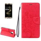 For Asus ZenFone 3 / ZE552KL Pressed Flowers Pattern Leather Case with Holder & Card Slots & Wallet(Magenta) - 1