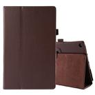 For Amazon Fire HD 10 (2017) Litchi Texture Horizontal Flip Leather Case with Holder(Brown) - 1