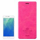 MOFI for  VINTAGE Meizu M5S Crazy Horse Texture Horizontal Flip Leather Case with Card Slot (Magenta) - 1