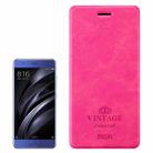 MOFI for  VINTAGE Xiaomi Mi 6 Crazy Horse Texture Horizontal Flip Leather Case with Card Slot (Magenta) - 1