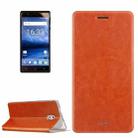 MOFI for Nokia 3 Crazy Horse Texture Horizontal Flip Leather Case with Holder (Brown) - 1