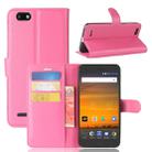 ZTE Blade Force / N9517 Litchi Texture Horizontal Flip Leather Case with Holder & Card Slots & Wallet (Magenta) - 1