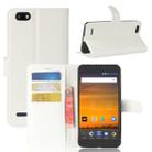 ZTE Blade Force / N9517 Litchi Texture Horizontal Flip Leather Case with Holder & Card Slots & Wallet (White) - 1