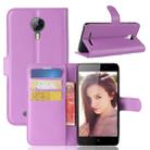 For LEAGOO Z5 lite (MPH0366) Litchi Texture Horizontal Flip Leather Case with Holder & Card Slots & Wallet(Purple) - 1