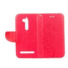 For ASUS Zenfone Go ZB500KL Pressed Flowers Pattern Horizontal Flip Leather Case with Holder & Card Slots & Wallet(Red) - 5