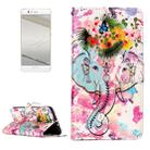 For Huawei  P10 Plus Gloss Oil Embossed Flower Elephant Pattern Horizontal Flip Leather Case with Holder & Card Slots & Wallet & Photo Frame - 1