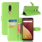 Litchi Texture Horizontal Flip Leather Case for Wiko VIEW PRIME, with Holder & Card Slots & Wallet(Green) - 1