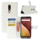 Litchi Texture Horizontal Flip Leather Case for Wiko VIEW PRIME, with Holder & Card Slots & Wallet(White) - 1