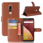 Litchi Texture Horizontal Flip Leather Case for Wiko VIEW PRIME, with Holder & Card Slots & Wallet(Brown) - 1