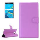 For Blackberry Priv Litchi Texture Horizontal Flip Leather Case with Magnetic Buckle & Holder & Card Slots & Wallet(Purple) - 1