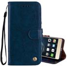 For Huawei P9 Lite Business Style Oil Wax Texture Horizontal Flip Leather Case with Holder & Card Slots & Wallet (Blue) - 1