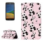 For Motorola Moto G5 Gloss Oil Embossed Panda Pattern Horizontal Flip Leather Case with Holder & Card Slots & Wallet & Photo Frame - 1