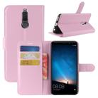 For Huawei  Mate 10 Lite Litchi Texture PU + TPU Horizontal Flip Leather Case with Holder & Card Slots & Wallet(Pink) - 1