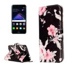 For Huawei  P8 Lite (2017) Azalea Flower Pattern Horizontal Flip Leather Protective Case with Holder & Card Slots & Wallet - 1