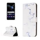 For Huawei  P10 White Marble Pattern Horizontal Flip Leather Protective Case with Holder & Card Slots & Wallet - 1