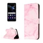 For Huawei  P10 Pink Marble Pattern Horizontal Flip Leather Protective Case with Holder & Card Slots & Wallet - 1