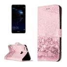 For Huawei  P10 Lite Rose Gold Pattern Horizontal Flip Leather Protective Case with Holder & Card Slots & Wallet - 1