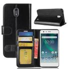 For Nokia 2 Crazy Horse Texture Horizontal Flip Leather Case with Holder & Card Slots & Wallet (Black) - 1