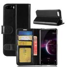 For CUBOT  Magic Crazy Horse Texture Horizontal Flip Leather Case with Holder & Card Slots & Wallet(Black) - 1