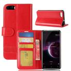 For CUBOT  Magic Crazy Horse Texture Horizontal Flip Leather Case with Holder & Card Slots & Wallet(Red) - 1