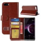 For CUBOT  Magic Crazy Horse Texture Horizontal Flip Leather Case with Holder & Card Slots & Wallet(Brown) - 1