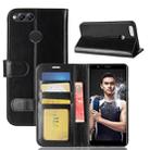 For Huawei  Honor 7X Crazy Horse Texture Horizontal Flip Leather Case with Holder & Card Slots & Wallet(Black) - 1