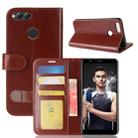 For Huawei  Honor 7X Crazy Horse Texture Horizontal Flip Leather Case with Holder & Card Slots & Wallet(Brown) - 1