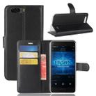 For Blackview P6 Litchi Texture Horizontal Flip Leather Case with Holder & Card Slots & Wallet(Black) - 1