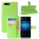 For Blackview P6 Litchi Texture Horizontal Flip Leather Case with Holder & Card Slots & Wallet(Green) - 1