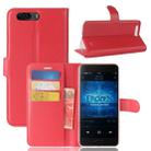 For Blackview P6 Litchi Texture Horizontal Flip Leather Case with Holder & Card Slots & Wallet(Red) - 1