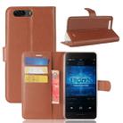 For Blackview P6 Litchi Texture Horizontal Flip Leather Case with Holder & Card Slots & Wallet(Brown) - 1