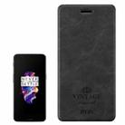 MOFI VINTAGE for OnePlus 5 Crazy Horse Texture Horizontal Flip Leather Case with Holder & Card Slot(Black) - 1