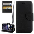 For Huawei P8 Lite (2017) Butterflies Embossing Horizontal Flip Leather Case with Holder & Card Slots & Wallet & Lanyard (Black) - 1