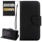 For Sony Xperia E5 Butterflies Embossing Horizontal Flip Leather Case with Holder & Card Slots & Wallet & Lanyard(Black) - 1
